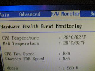 Temperature dans le BIOS